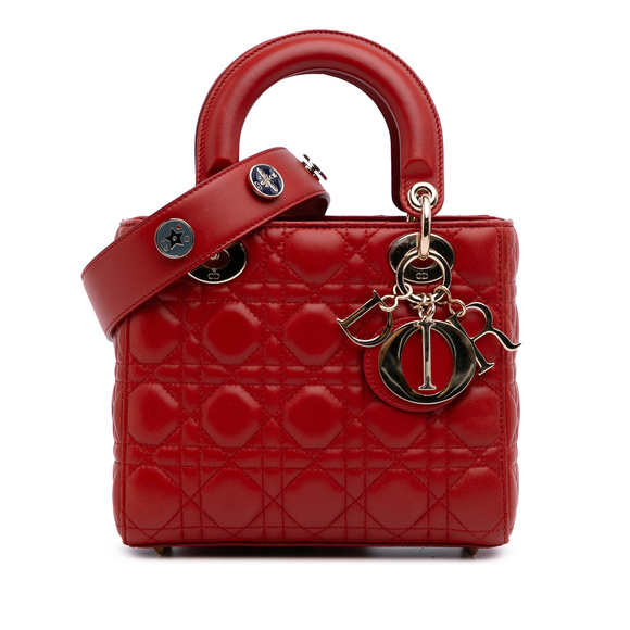 Pre-Loved Dior Small Lambskin Cannage My ABCDior Lady Dior - Picture 1 of 12